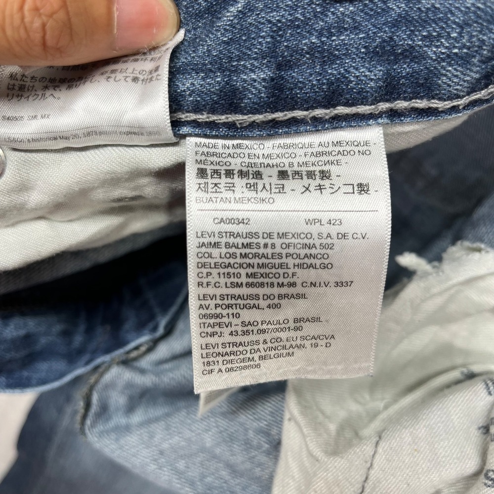 Levi's Straight Jeans Men's Blue Denim Mid Rise Pockets Classic Zip Fly - 38X30 - Picture 13 of 15